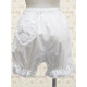 White Cotton Lolita Bloomers with Pleated Lace Pants Edge(CX503)