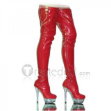Patent Leather Upper High Heel Thigh-Length Closed-toes Platform Sexy Boots(3401B-WC)