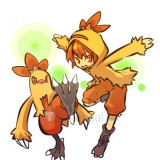 Pokemon Gijinka Combusken Cosplay Costume