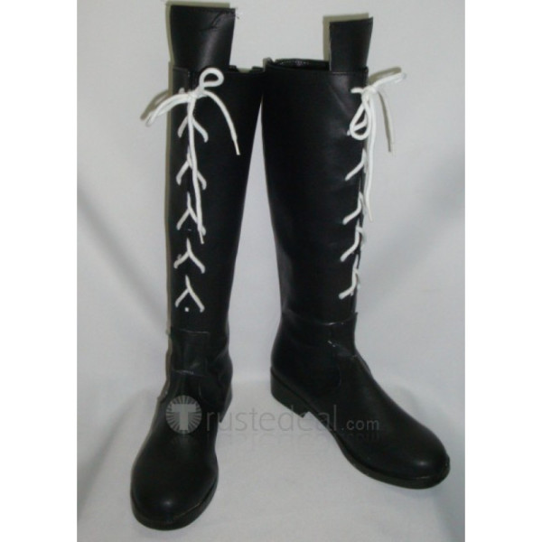 Final Fantasy X-2 Yuna Black Straps Cosplay Boots Shoes
