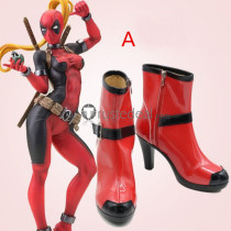 Deadpool Marvel Lady Female Cosplay Boots Shoes