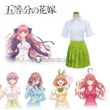 The Quintessential Quintuplets Go-Toubun no Hanayome 5 Equal Brides Ichika Nino Miku Yotsuba Itsuki Nakano Cosplay Costumes