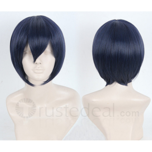 Prison School Fujino Kiyoshi Short Blue Cosplay Wig