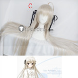 Yosuga no Sora Kasugano Sora Gray Blonde Ponytails Cosplay Wigs