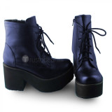 Black Square Heels Lolita Boots