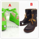 Shugo Chara Amu Hinamori Amulet Clover Amulet Spade Green Cosplay Shoes Boots