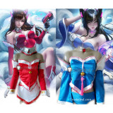 Overwatch Dva League of Legends Ahri Red And Blue Cosplay Costume