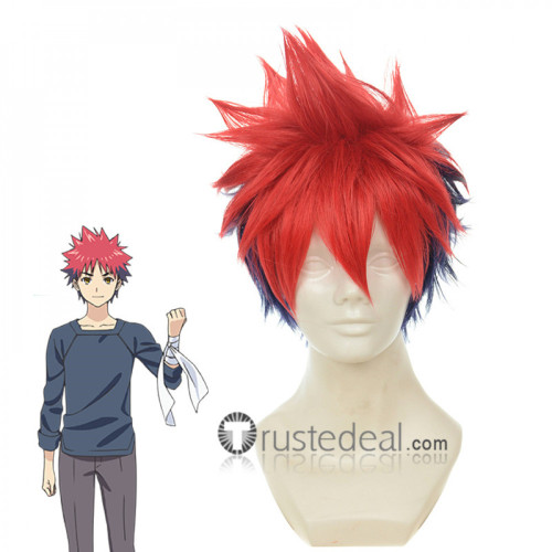 Shokugeki no Soma Souma Yukihira Red Blue Cosplay Wig