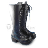 Elegant Black High Shaft Lolita Boots