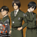 Attack on Titan Shingeki no Kyojin Scouting Legion Eren Jaeger Levi Mikasa Hanji Military Overcoat Cosplay Costumes