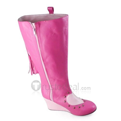 Macross Frontier Sheryl Nome Pink Cosplay Shoes Boots 2