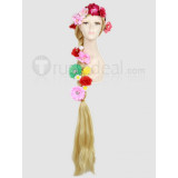 Tangled Rapunzel Disney Princess Blonde Cosplay Wig 120cm