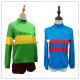 Undertale Chara Frisk Green Blue Cosplay Costumes