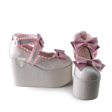 3 Straps Bow Lolita Shoes