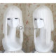 Anime Game Short White Blunt Straight Bangs Cosplay Wig