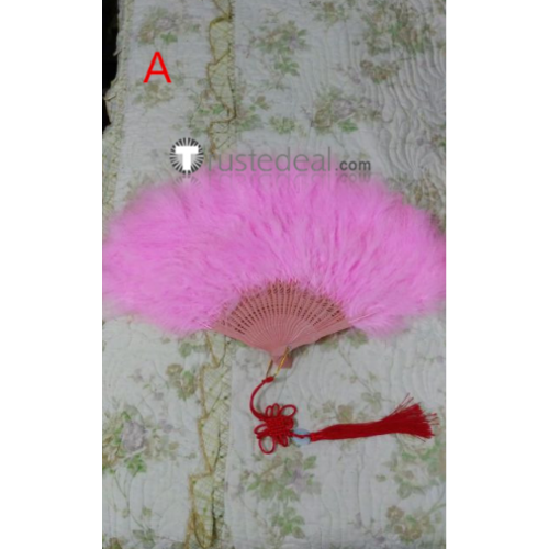 Noragami Yato King Pink Feather Fan Cosplay Props