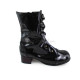 Black PU Bows Lolita Boots