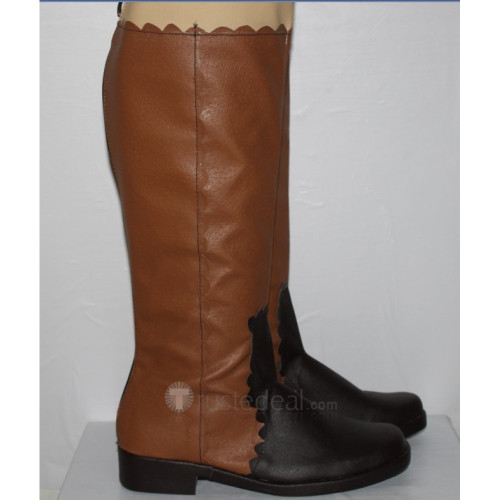 Final Fantasy FF X-2 Lenne Brown Cosplay Boots Shoes