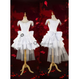 Black Butler Kuroshitsuji Ciel Phantomhive Elizabeth Wedding Bride Groom White Gown Dress Cosplay Costume