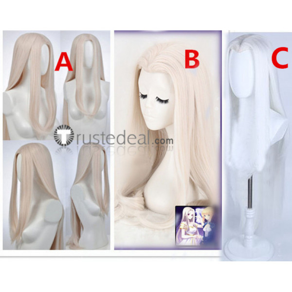 Fate Zero Irisviel von Einzbern Long Pinkish White Cosplay Wigs