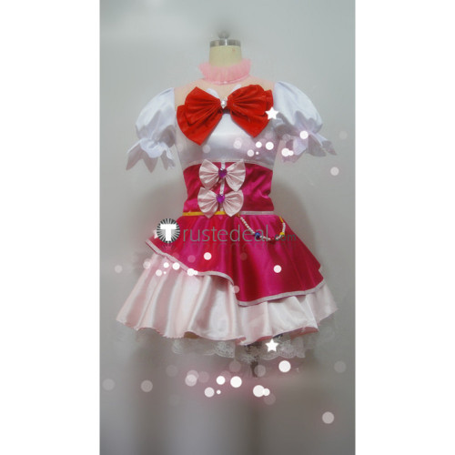 Mahou Tsukai Pretty Cure Asahina Mirai Cure Miracle Pink White Cosplay Costume