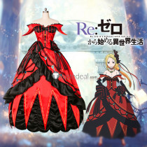 Re Zero Priscilla Barielle Queen Gothic Cosplay Costume