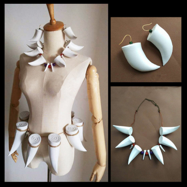 League of Legends Nidalee Hunter Earring Necklace Cosplay Props Accessories