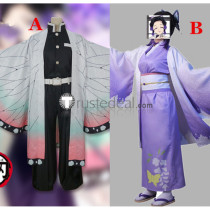 Kimetsu no Yaiba Demon Slayer Shinobu Kochou Kimono Cosplay Costumes