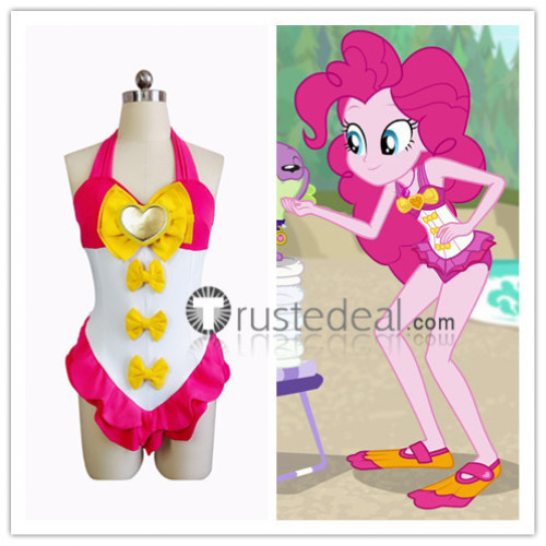 My Little Pony Friendship Is Magic Pinkie Pie Pink Swimsuit Cosplay Costume