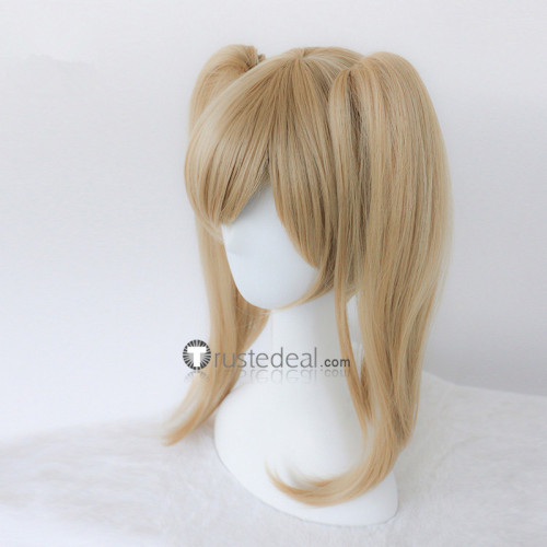 Overwatch Black Cat D.Va Blonde Ponytails Cosplay Wig