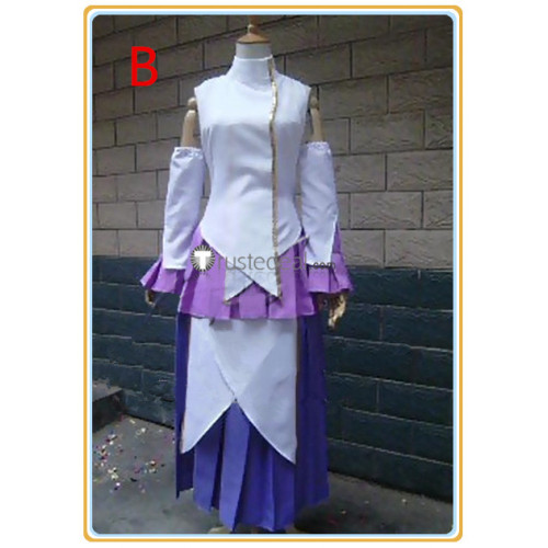 Gundam Seed Princess Lacus Clyne White Purple Cosplay Costume