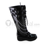 Vocaloid Kagamine Rin Black Cosplay Shoes Boots