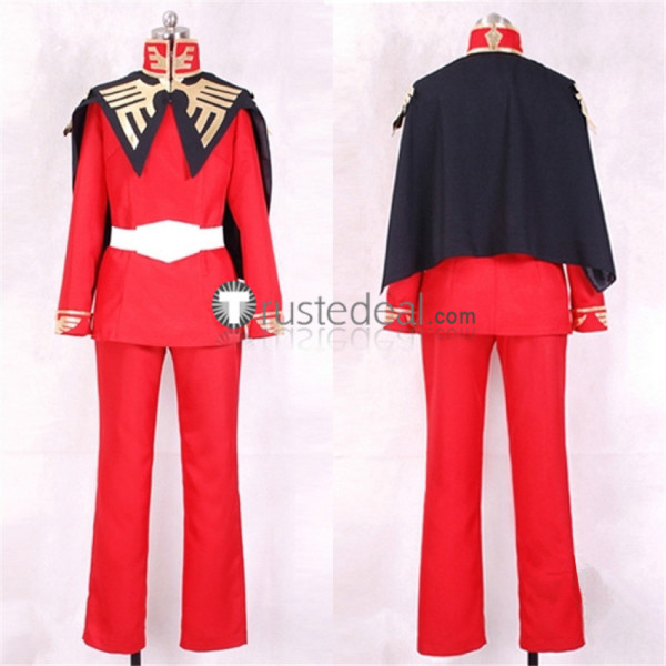 Mobile Suit Gundam Char Aznable Red Black Uniform Cosplay Costume