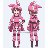 Sword Art Online GGO Alternative Kohiruimaki Karen LLENN Pink Cosplay Costume