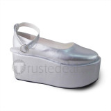 Silver High Platform Women Shoes