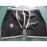 Black and White latex Shorts