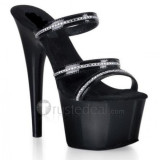 Patent Leather Upper High Heel Open-toes Beading Platform Sexy Sandals(701-04)