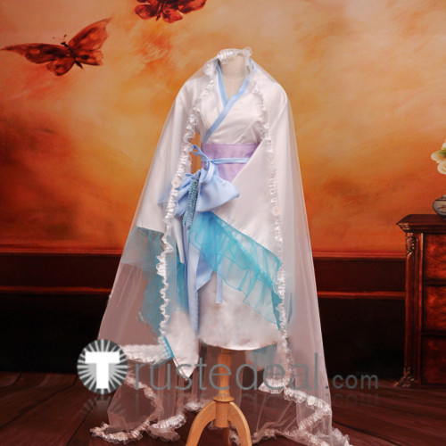 Inu x Boku SS Yukinokouji Nobara Cosplay Kimono Dress With 2 Meters Mantilla