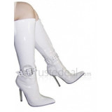 Patent Leather Upper High Heel Leg-Length Closed-toes Sexy Boots(12152)