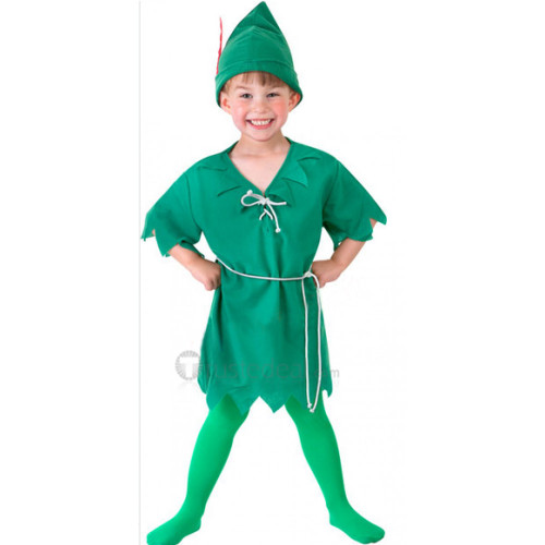 Disney Peter Pan Green Cosplay Costume2