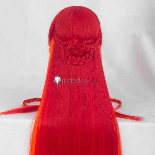 Re Creators Selesia Upitiria Long Red Orange Cosplay Wig