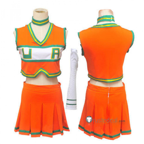 Boku no Hero Academia Uraraka Tsuyu Mina Momo Cheerleaders Uniform Cosplay Costume