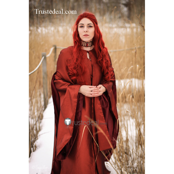 Game of Thrones Priestess Melisandre of Asshai Red Gown Cosplay Costume