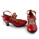 Glossy Red Sweet Lolita Shoes