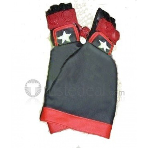 Shaman King You Asakura Red Black Gloves
