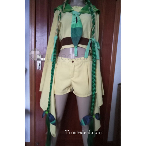Pokemon Gijinka Leafeon Green Cosplay Costume