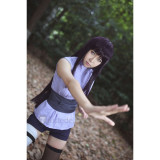 Naruto Hinata Hyuuga Long Purple Black Cosplay Wig 100cm