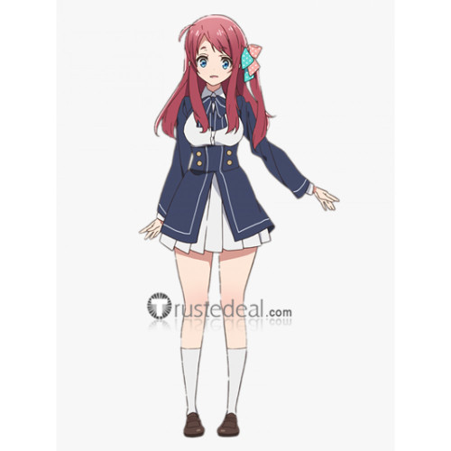 Zombie Land Saga Zonbi Rando Saga Sakura Minamoto Red Cosplay Wig