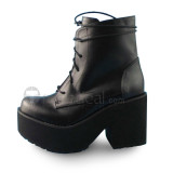 Black Square Heels Lolita Boots