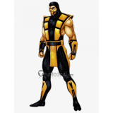 Mortal Kombat 3 Scorpion Yellow Black Cosplay Costume